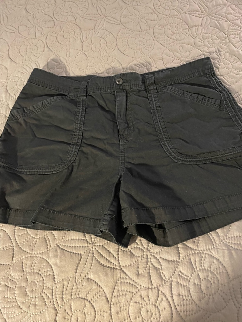 UNIONBAY Black Front Pocket Jean Shorts